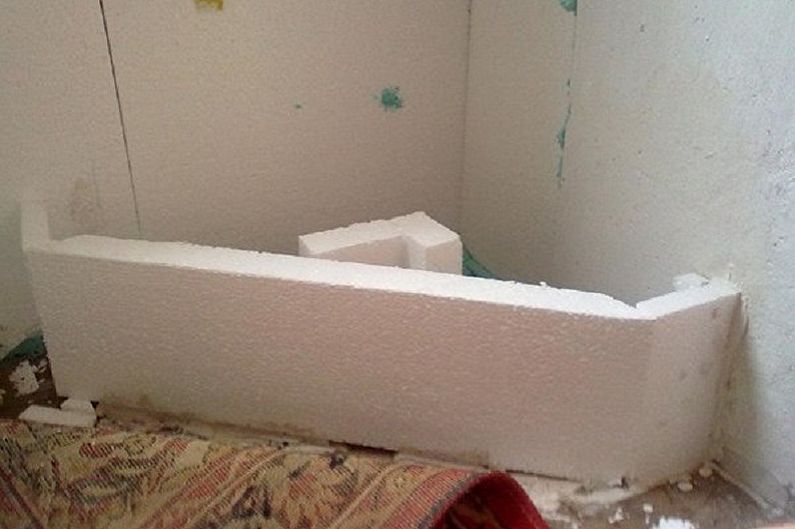 Making a fake fireplace frame with your own hands - Foam foam foam
