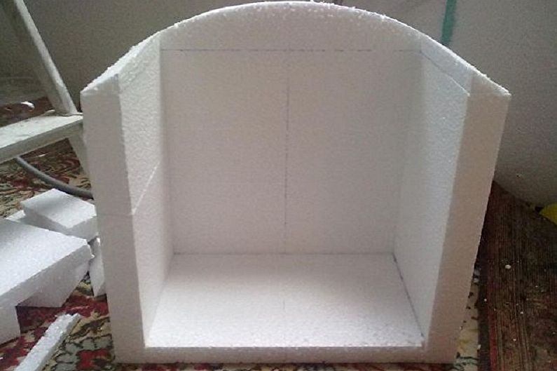 Making a fake fireplace frame with your own hands - Foam foam foam