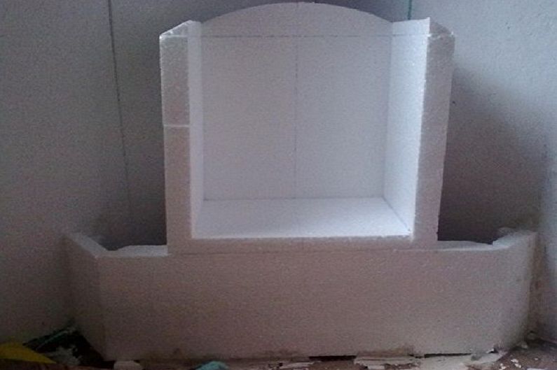 Making a fake fireplace frame with your own hands - Foam foam foam