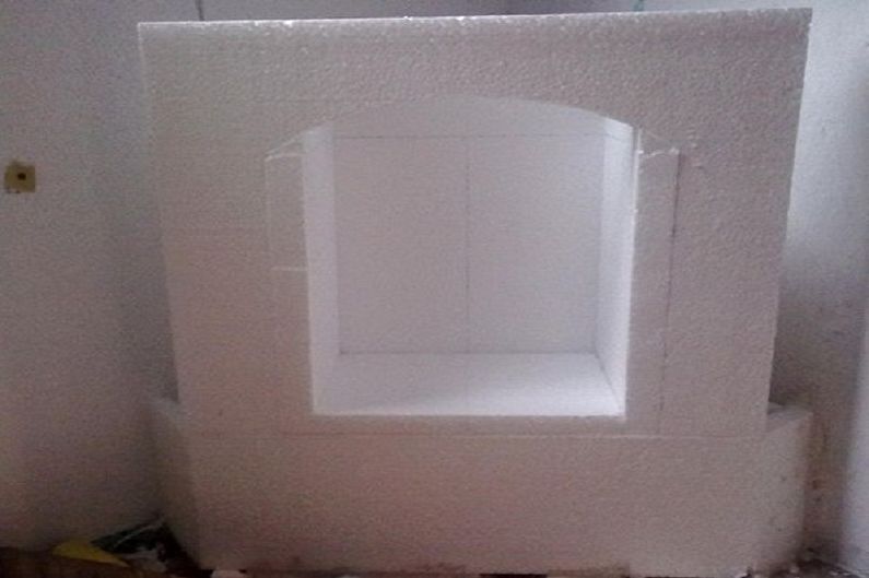 Making a fake fireplace frame with your own hands - Foam foam foam