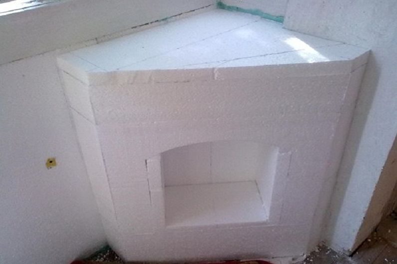 Making a fake fireplace frame with your own hands - Foam foam foam