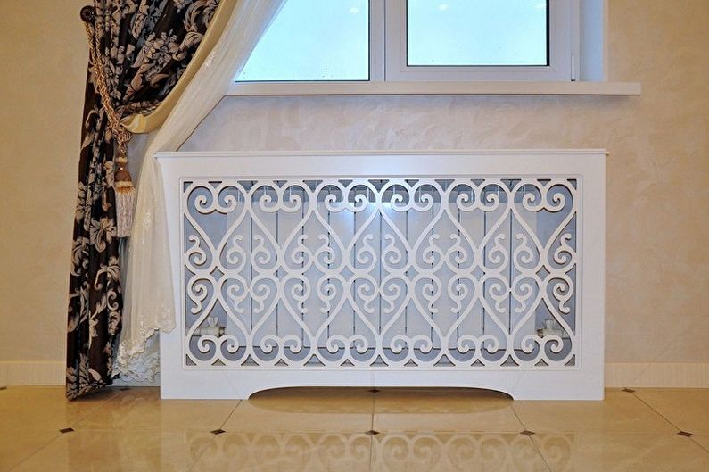 Screens for radiators: 65 photos and ideas