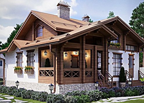 Chalet-style houses (80 photos): projects and ideas