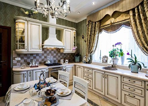 Curtains in the kitchen: 100 photo ideas