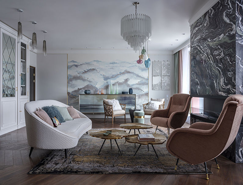 Above the clouds: Kitchen-living room interior