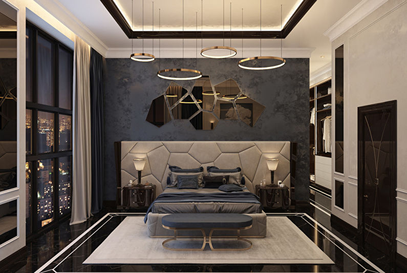 Design project of a bedroom Blueberry dreams