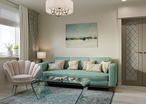 Living room interior Under the pines