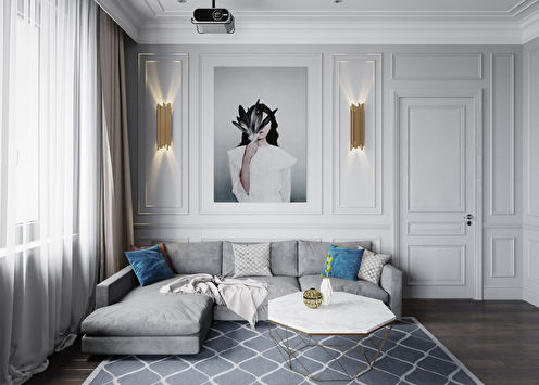 Fusion in the interior of the apartment