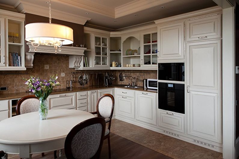 Kitchen 13 sq.m. in classical style - Interior Design