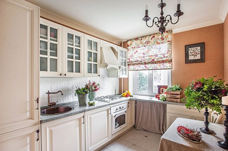Kitchen 13 sq.m. in country style - Interior Design