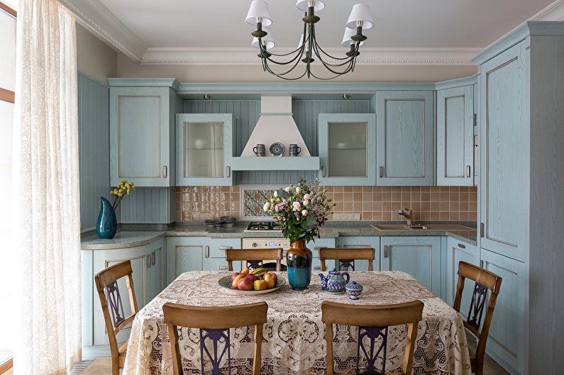 Kitchen 13 sq.m. in country style - Interior Design
