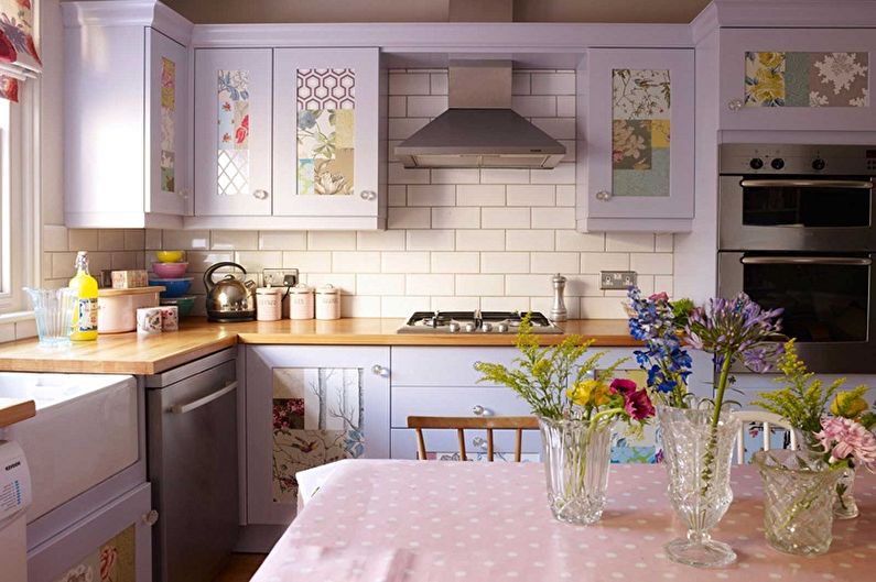 Purple kitchen 13 sq.m. - Interior Design