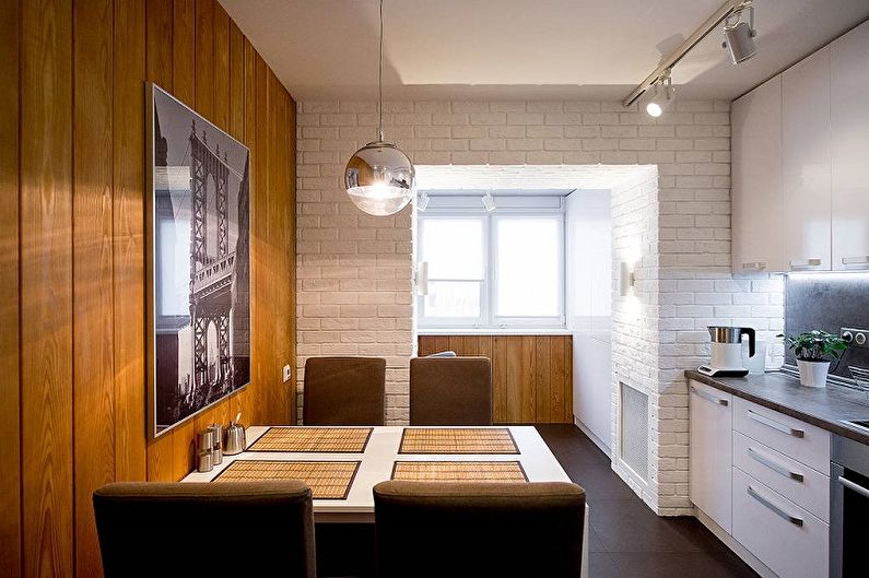 Kitchen interior design 13 sq.m. - Photo