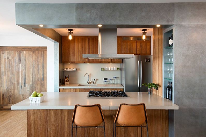 Kitchen interior design 13 sq.m. - Photo