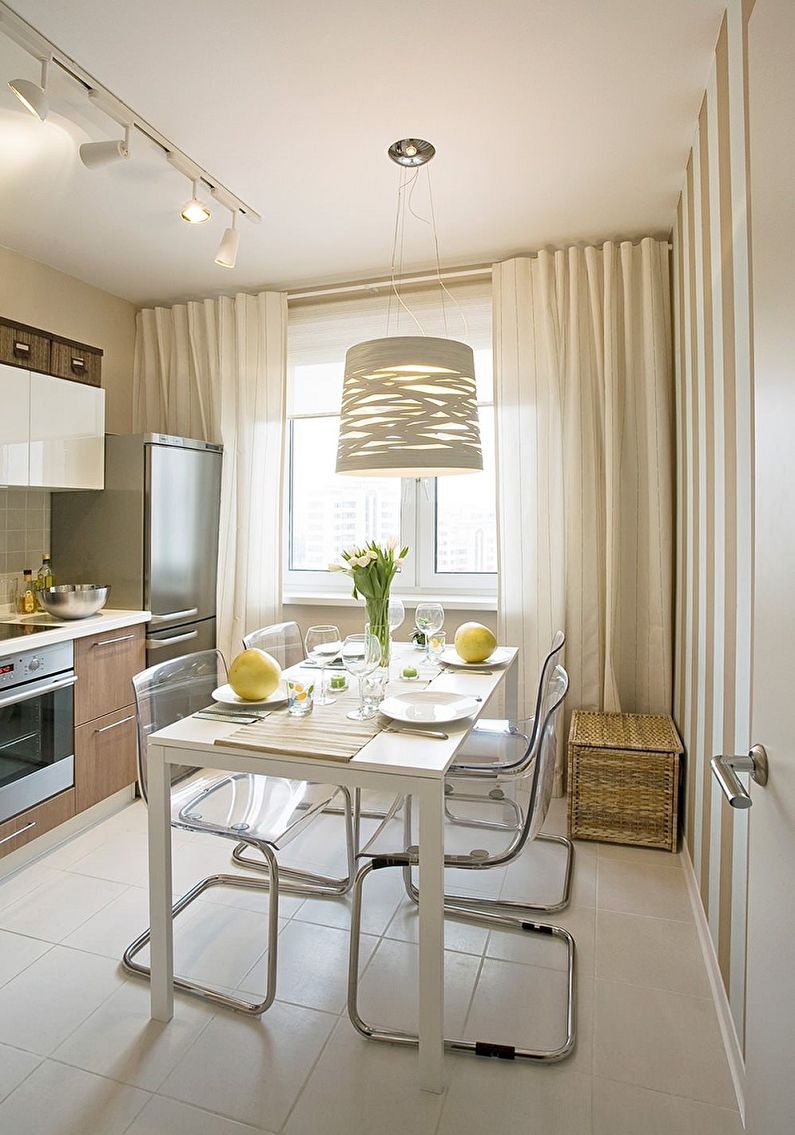 Kitchen interior design 13 sq.m. - Photo