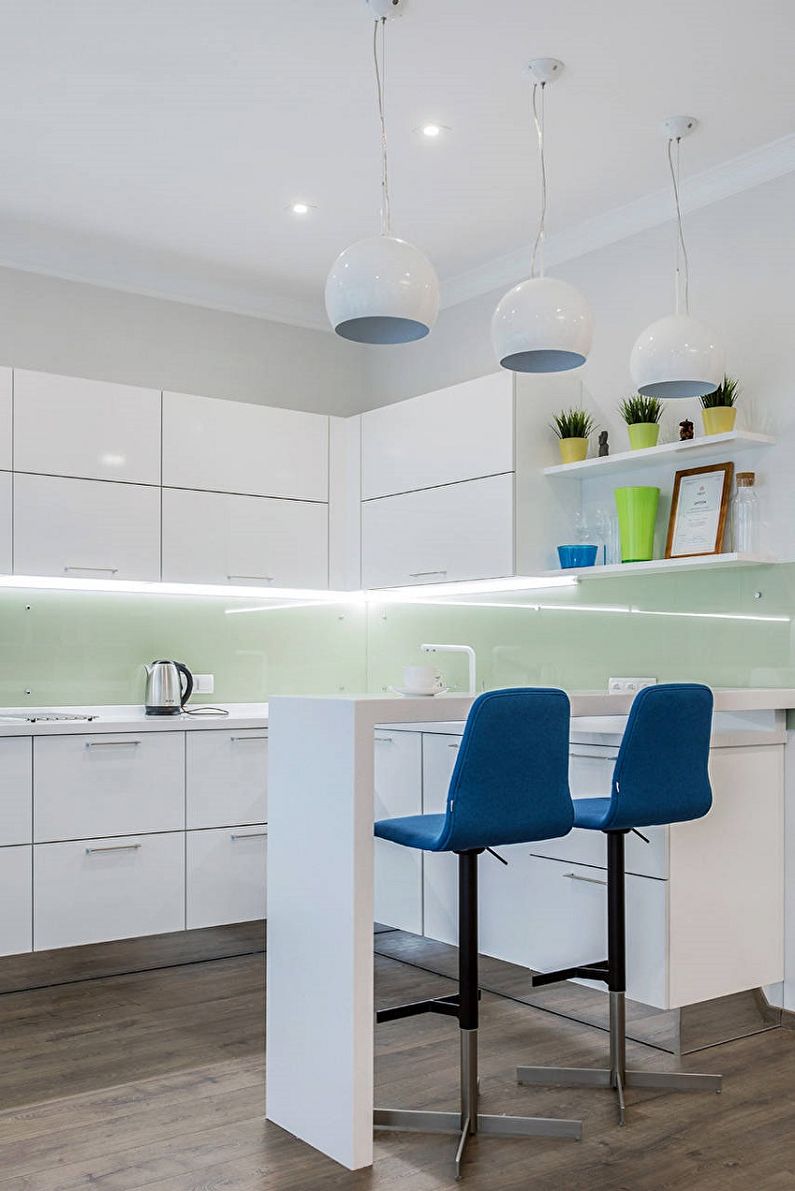Kitchen interior design 13 sq.m. - Photo
