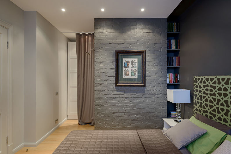 Installation of drywall ceiling in the bedroom