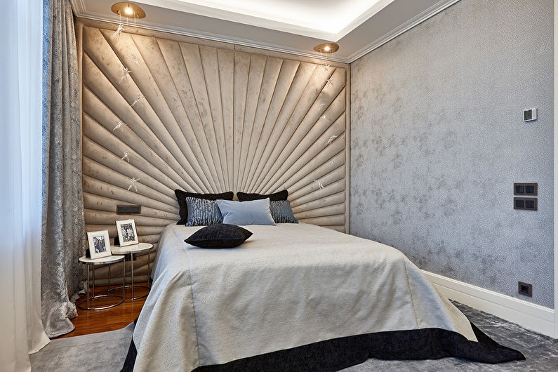 Drywall ceiling in the bedroom - photo