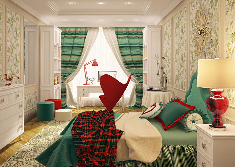 Design project of the bedroom “Scottish Rose” - photo 1