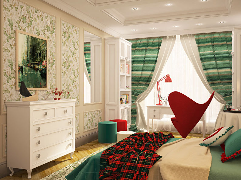 Design project of the bedroom “Scottish Rose” - photo 2