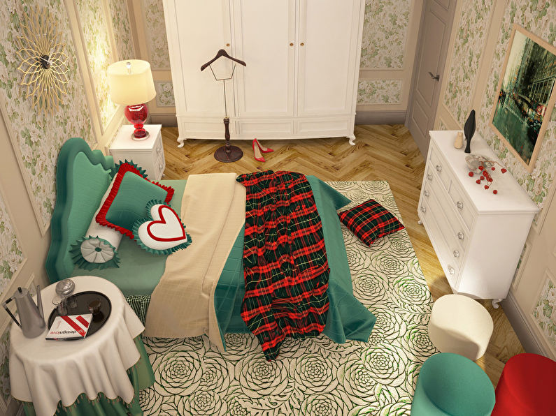 Design project of the bedroom “Scottish Rose” - photo 3