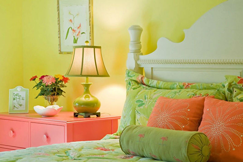 Pistacchio con il giallo - La combinazione di colori all'interno