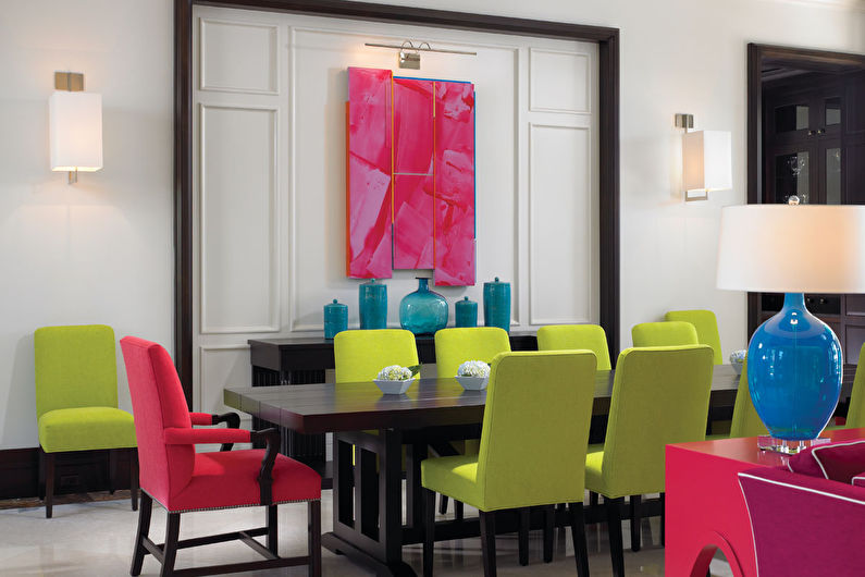 Pistacchio con rosa - La combinazione di colori negli interni