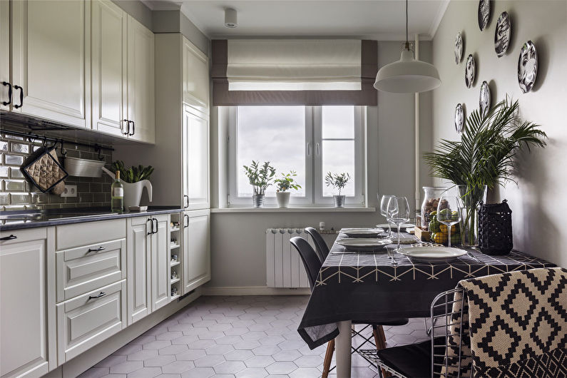 Interior design kitchen in the neoclassical style - photo