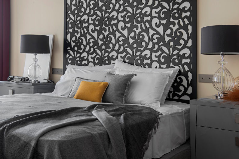Interior design bedroom in the neoclassical style - photo