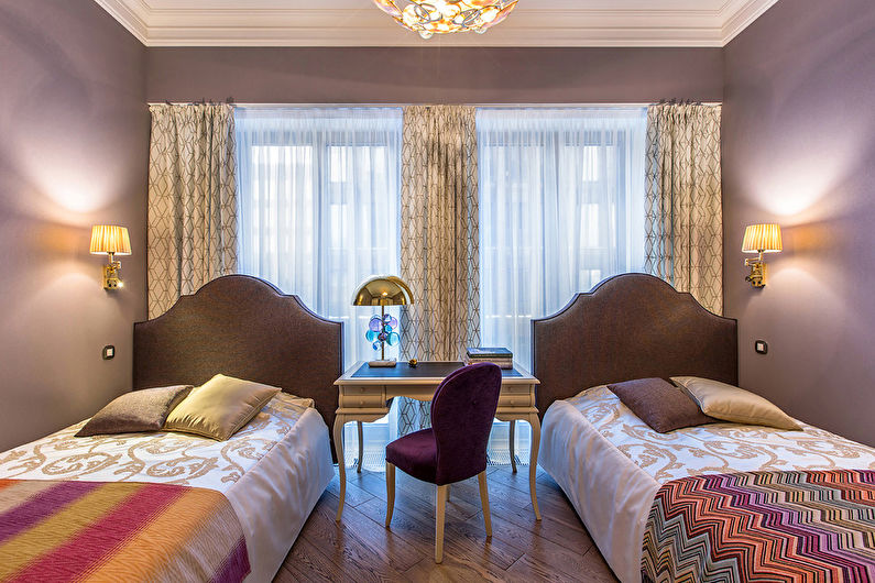 Interior design of a children's room in the neoclassical style - photo