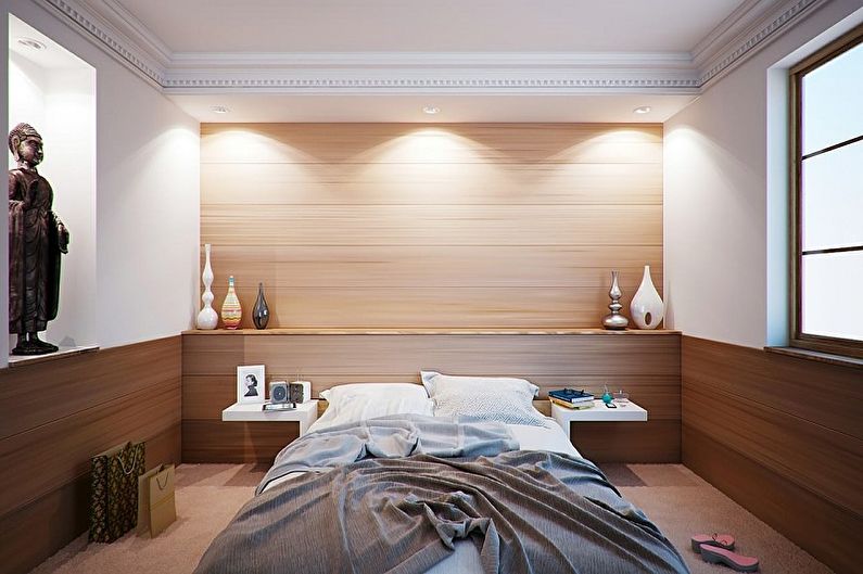Bedroom 10 sqm in oriental style - Interior Design