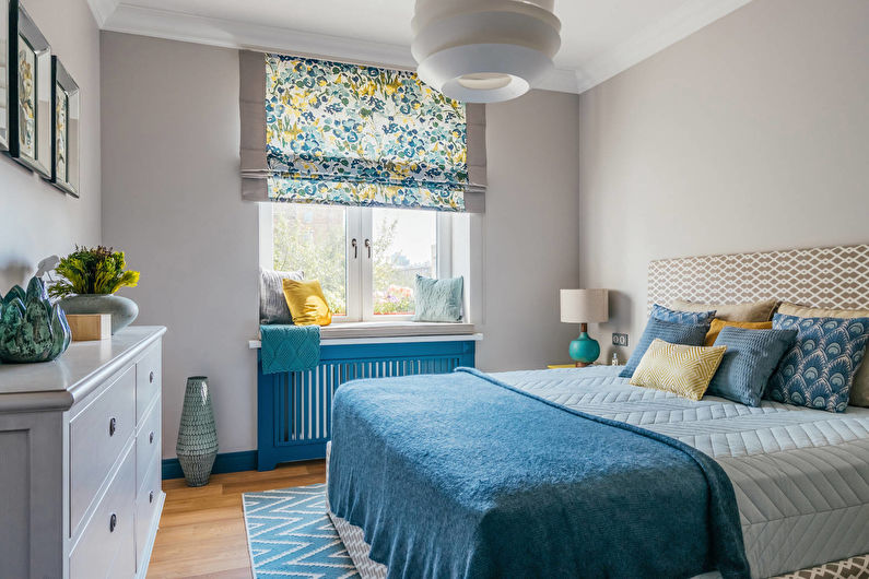 Blue bedroom 10 sq.m. - Interior Design