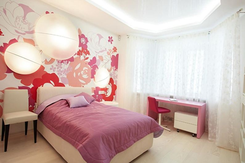 Pink bedroom 10 sq.m. - Interior Design