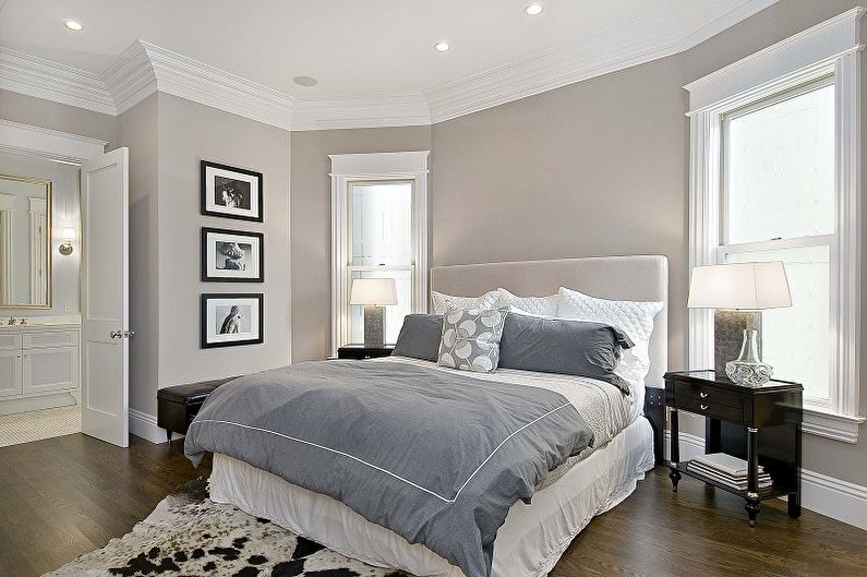 Bedroom design 10 sq.m. - wall decoration