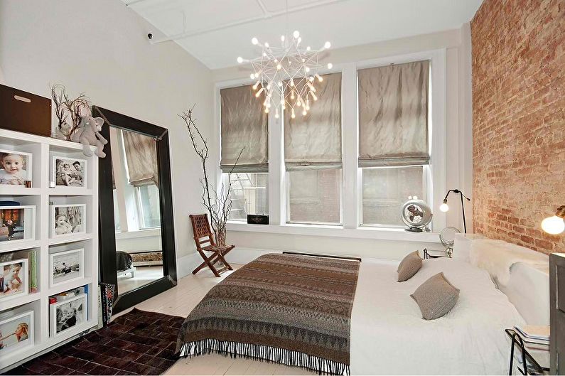 The interior design of the bedroom is 10 sq.m. - Photo