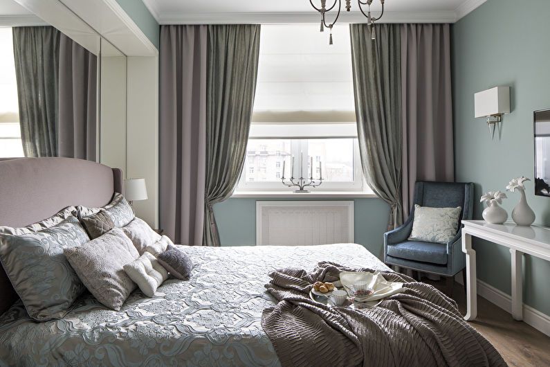 The interior design of the bedroom is 10 sq.m. - Photo