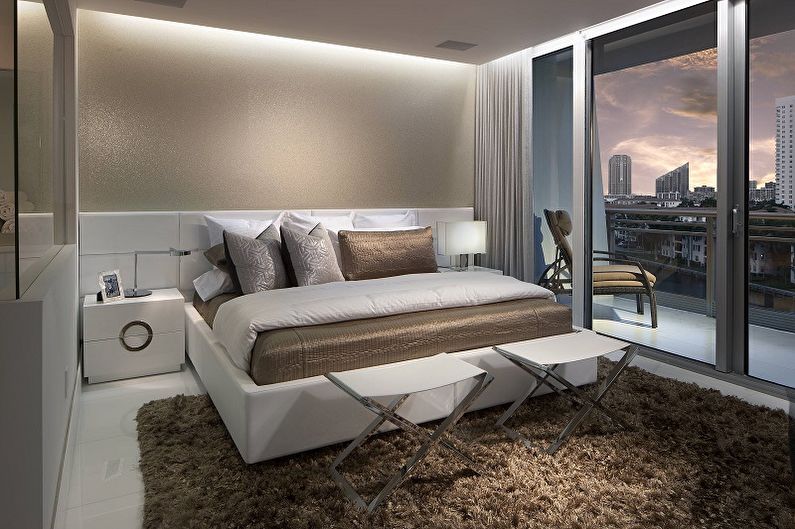 The interior design of the bedroom is 10 sq.m. - Photo