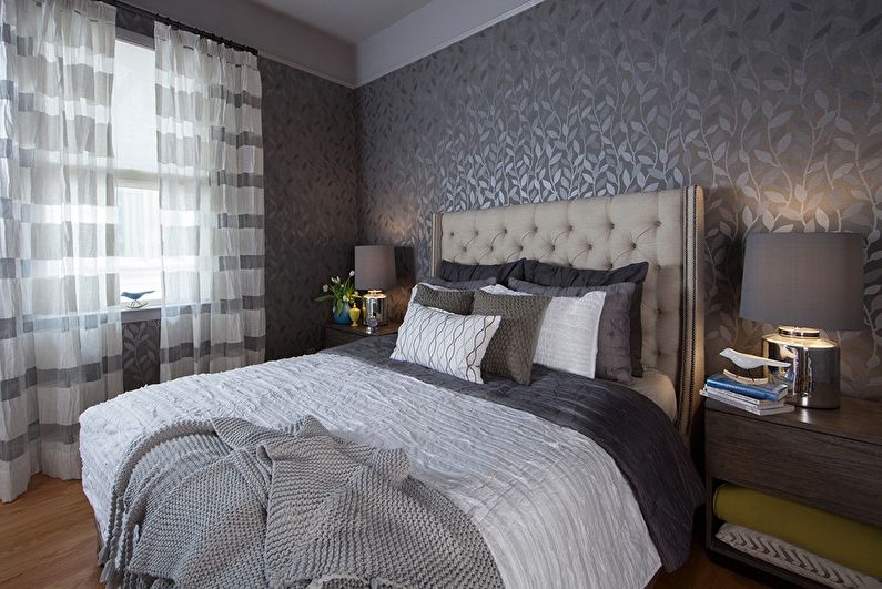 The interior design of the bedroom is 10 sq.m. - Photo