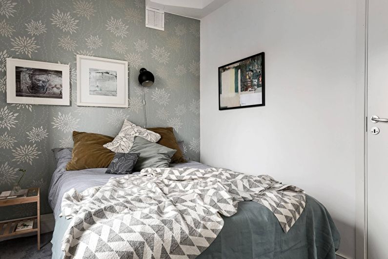 The interior design of the bedroom is 10 sq.m. - Photo