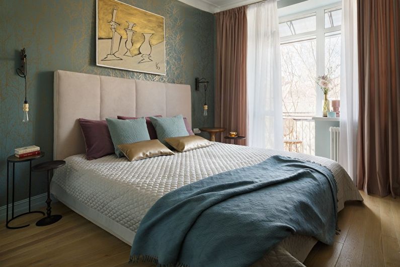 The interior design of the bedroom is 10 sq.m. - Photo