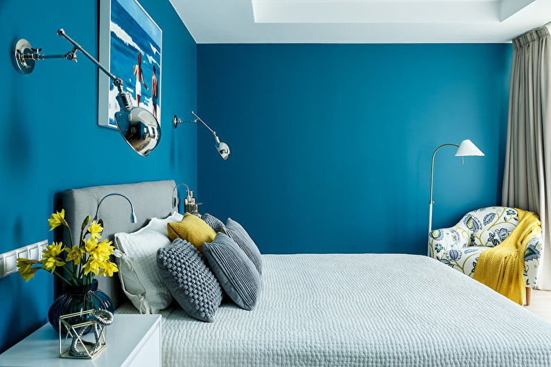 The interior design of the bedroom is 10 sq.m. - Photo