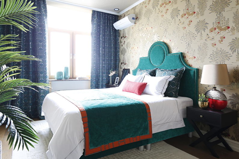 The interior design of the bedroom is 10 sq.m. - Photo