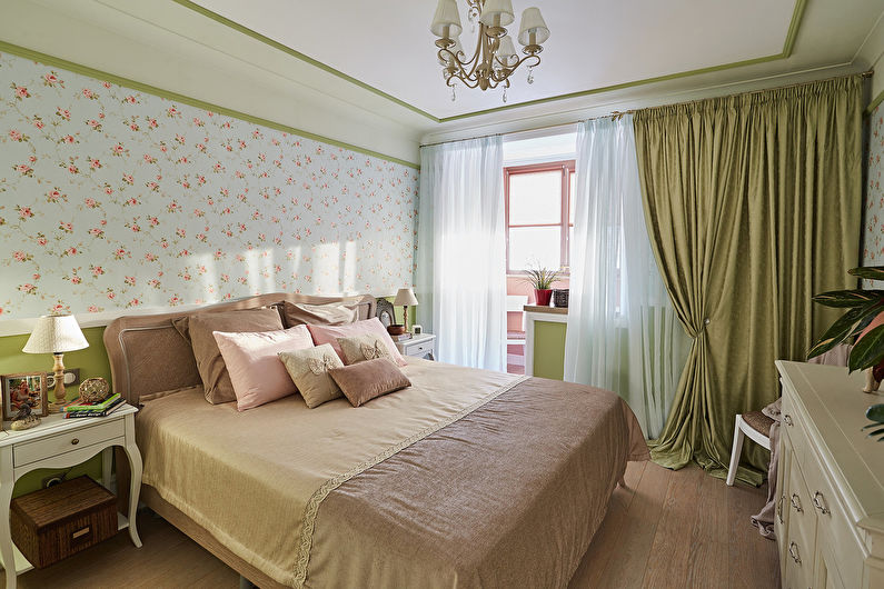 The interior design of the bedroom is 10 sq.m. - Photo