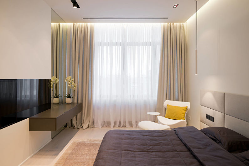 The interior design of the bedroom is 10 sq.m. - Photo