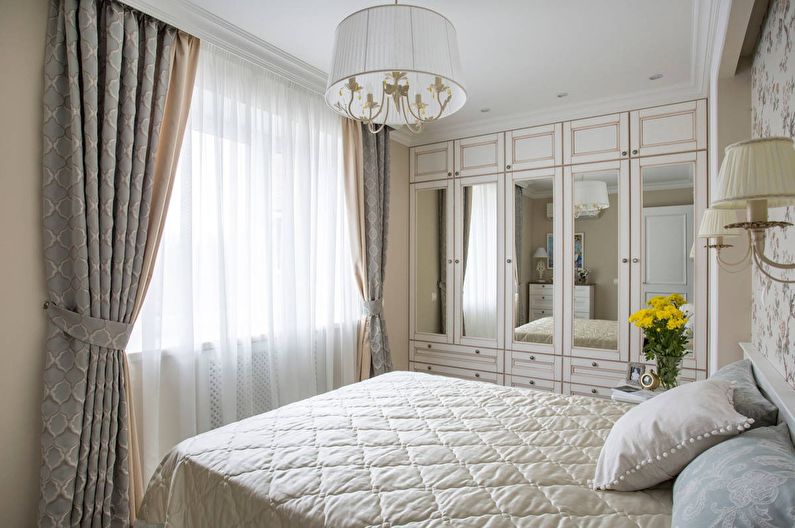 The interior design of the bedroom is 10 sq.m. - Photo