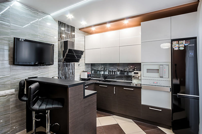 Kitchen 10 sq.m. in a modern style - Interior Design