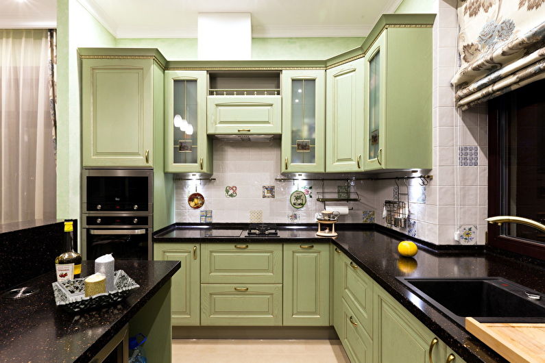 Kitchen 10 sq.m. in classical style - Interior Design