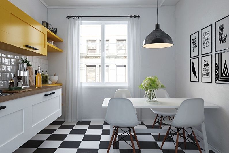 Kitchen 10 sq.m. in Scandinavian style - Interior Design