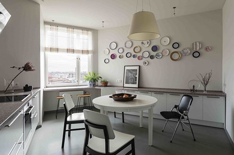 Kitchen design 10 sq.m. - Decor and textiles