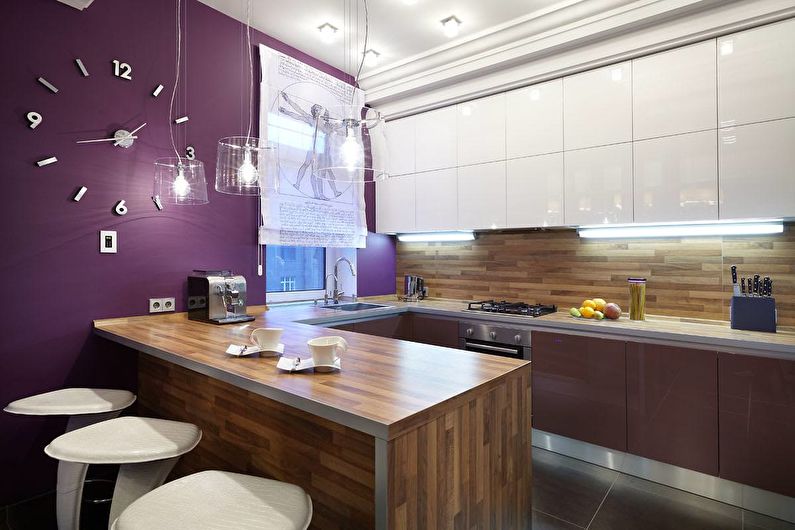 Kitchen design 10 sq.m. - Decor and textiles